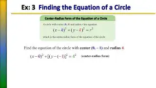 Equation of a Circle Graphed (Center-Radius Form), Example 3