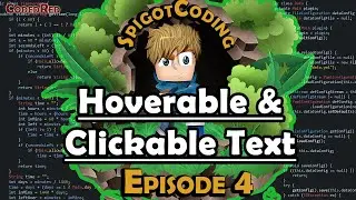 How to make a Spigot 1.15 plugin (Ep4) Hoverable & Clickable Messages