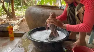 MoM Hrd to bathing nazztii BiBi mnkey in the early morning