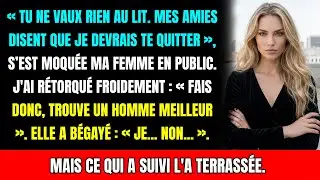 Elle me traitait de Golden Retriever au lit : Ma vengeance glaciale lors du gala annuel
