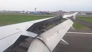 Super Air Jet Airbus A320 PK-SAI approach, landing & taxi at Soekarno Hatta airport Jakarta (CGK)
