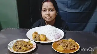 Ajker menu ache vath, macher chorchori, dimer curry, r mutton kosha #simple lunch 😋 😍😘