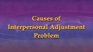 Causes of Interpersonal Adjustment Problem