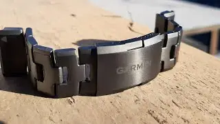 Garmin 26mm Quickfit Vented Titanium Watch Band carbon Grey DLC, on a Garmin Tactix Delta Saphire