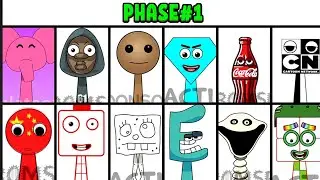 Sprunki OC Elly X Dirty Bubble X Diamond X China X SpongeBob X Alphabet E #sprunki #incredibox