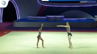 Iasmina ISHANKULOVA & Diana KOROTAEVA (RUS) - 2019 Acro European bronze medallists, dynamic