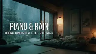 Pure Zen: Soft Piano & Steady Rain for Deep Relaxation | Minimalist Japanese Bedroom Ambience