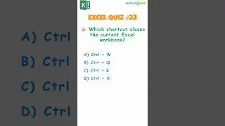 Excel #Quiz Challenge 23 | Excel Test | Multiple Choice Questions | Tips & Tricks | #excel #Shorts