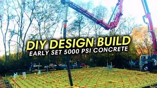 Foundation Concrete Pour Day | Monolithic | DIY Barn House Design Build