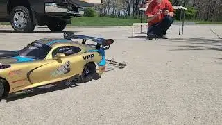 Mini V8 rc drag car. Rowdy launch, needs locked diff.