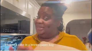 I baked a cake in a brown paper bag!