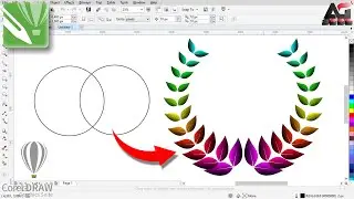 Colorful leaf design in CorelDraw | Corel Draw Tutorial