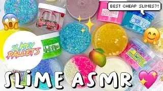 SATISFYING SLIME ASMR | Huge $5 Slimes Slimey Pallets Unboxing