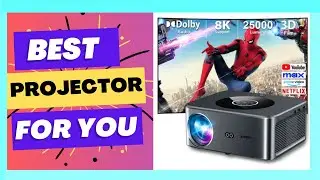 XIWBSY 25000Lumens Android Projector 4K Auto Focus/Keystone 6G