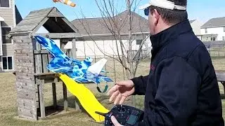 Mig 29 - Profile Plane with Hobbyeagle A3-L Gyro & 2200mAh 3S 60C - Windy Outdoor Flight & Hover