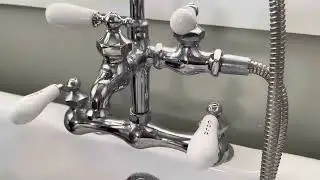 gotonovo Polish Chrome Clawfoot Tub Faucet Wall Mount Hand Held Shower Bathtub Faucet Set Review