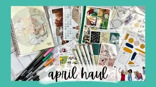 APRIL 2022 HAUL | weekly sticker kits, decorative stickers, tombows, & NEW neutral mildliners! 😍