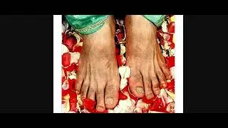 The divine lotus feet of Guruji Maharaj