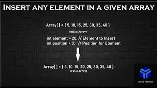 Insert any element in a Given Array | Both in Java and Javascript | Coding Metaverse