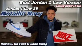 Jordan 1 Low 85 Metallic Navy - Review, On Feet, Lace Swap & Comparison
