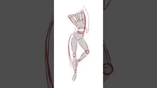 Art Tip: Sketching, silhouette and pose by Meike Schneider #shorts