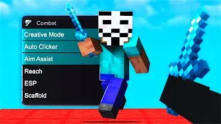 Победа над безумными хакерами и ютуберами высокого ранга в Bedwars.