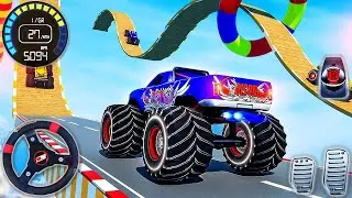 US Monster Truck Driving 3D - Impossible Car Mega Stunts Ramp Simulator - Android GamePlay