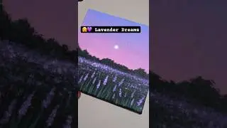 Lavender Field at Twilight 🌙 | Peaceful Landscape Painting #youtubeshorts #lifeisbutadream #artist#