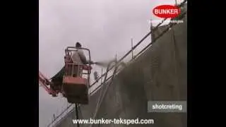 BUNKER - B100 xp traditional plastering - shotcreting.wmv