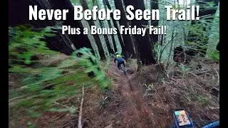 Santa Cruz brand new trail!! Aaron showing me the fresh goods!