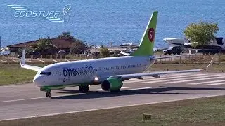 Tower View Tivat Airport LYTV/TIV - S7 Oneworld Livery Boeing 737 Takeoff