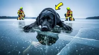 The Dog Lay Down on the Frozen Pond &mdash; What Rescuers Found Beneath the Ice Stunned Them
