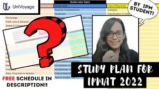 Study Plan for IPMAT 2022 by Topper || Best Preparation Strategy by IPM Student