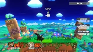 Super Smash Brothers for Wii U: DK's Giant Punch launches further not fully charged!