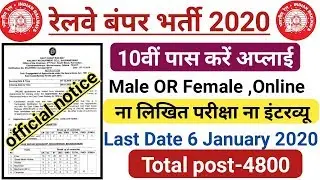 East Coast Railway or Southern Railway Recruitment 2020 Online Form