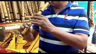 Andean Whistling Flute Pincuyo, Bamboo Flute
