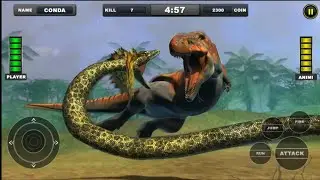 Angry Anaconda vs Dinosaur - Dinosaur Simulator 2019 Android Gameplay 🦖🐍