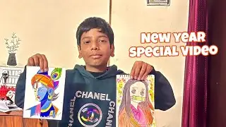 New year special video 🖌️🎨 || Art boy cute || Prass drawing 