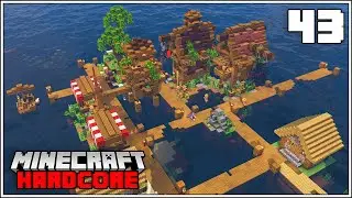 Minecraft Hardcore Let's Play - PIRATE ISLAND VILLAGE TRANSFORMATION!!! - Episode 43