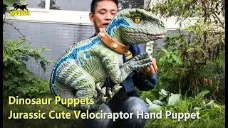 Dinosuar Puppet: Jurassic Park Cute Baby Velociraptor Hand Puppet | Puppets