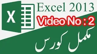 Basic Text Inserting  in Microsoft Excel 2013 Urdu Tutorial