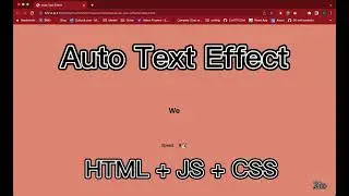 Auto Text Effect (HTML + JS + CSS)