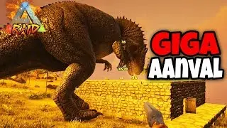 GIGA VALT ONZE RAID BASE AAN?! | ARK Raid #2 (VS Spartans)