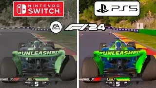 F1 24 PS5 vs Nintendo Switch Graphics Comparison