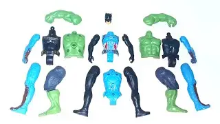 AVENGERS TOYS ACTION FIGURES, Bat-man vs Captain america vs Hulk smash 