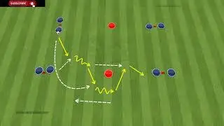 Overlap Passing Drills 2v1 | Football/Soccer / 2 Variation