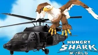 FLYING A BIRD...! - Hungry Shark World - NEW ARCHIE EAGLE HUNGRY SHARK PET