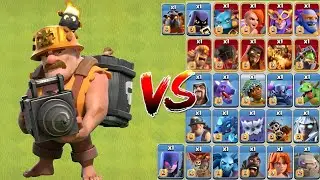 Super Miner Vs All Troops | Clash of Clans