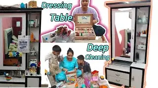 Dressing table cleaning🪞 satisfying before and after |Organising idea 💡
