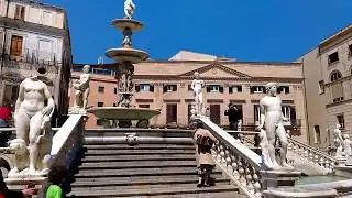 PALERMO Piazza/Fontana Pretoria Площадь/Фонтан Претория